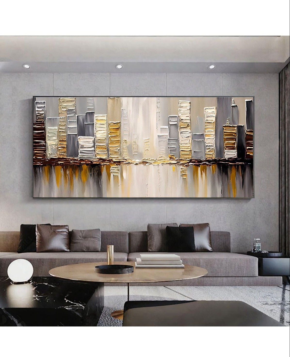 Dipinto a mano "Città astratta-4 "