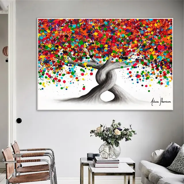 Canvas Albero della vita red