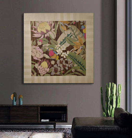 Quadro Intarsiato legno 100% (Opera di artigianato)