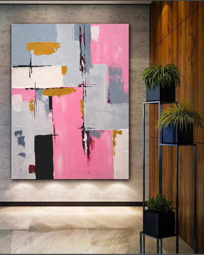 Dipinto moderno Tête rose