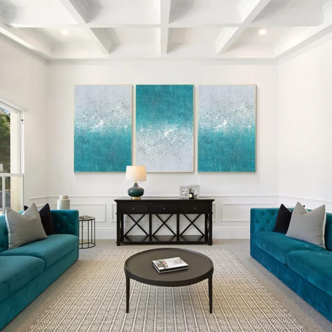 Tris dipinto "Calm ocean"