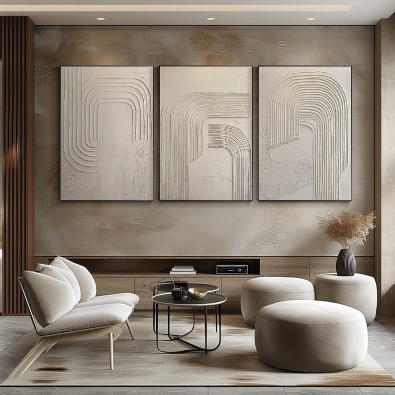 Tris dipinto "Creamy trails"