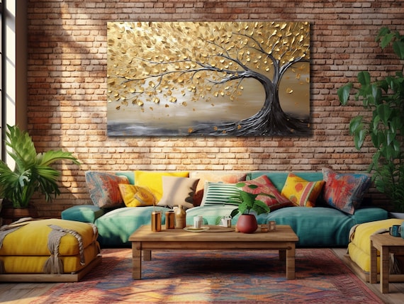 Dipinto "Golden tree"