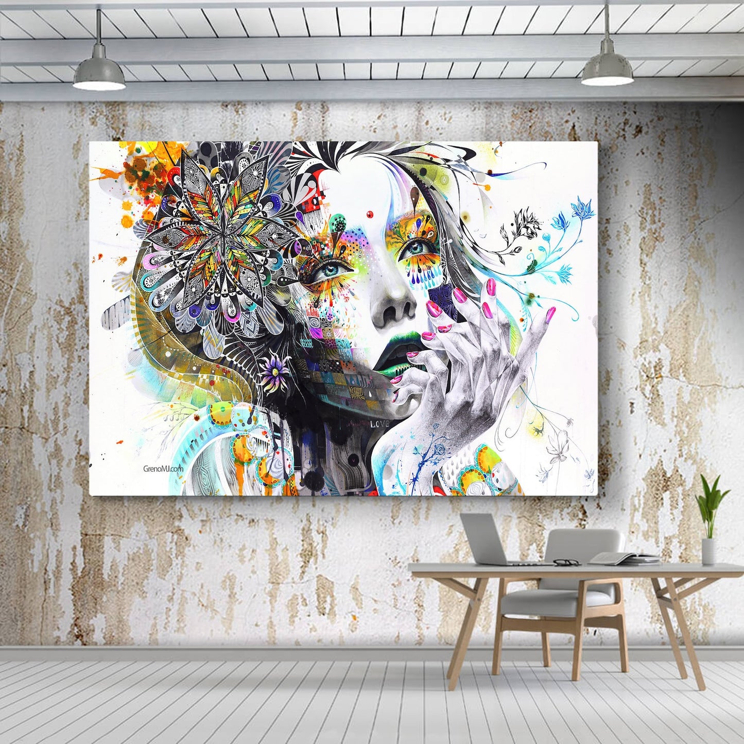 Canvas moderno "Viso di fata"