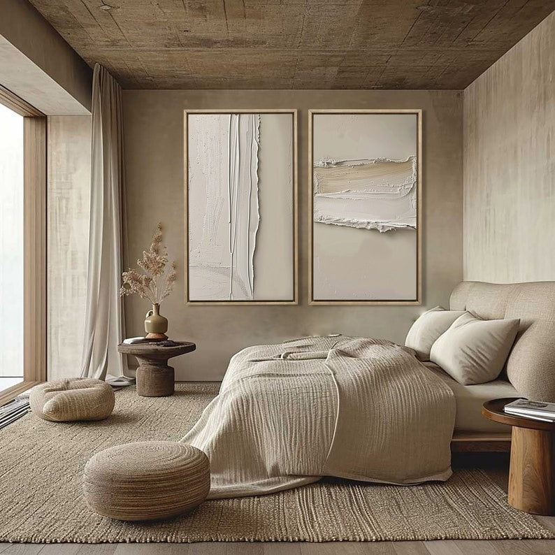 Dipinto coppia "Silenzio bianco"