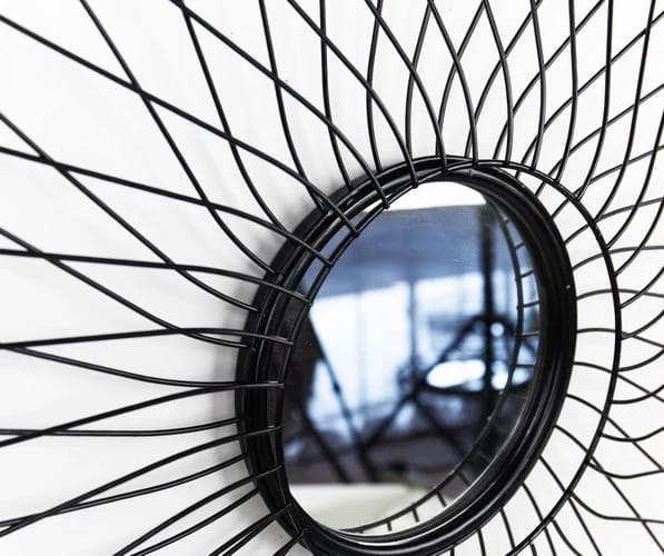 Specchio nero circolare