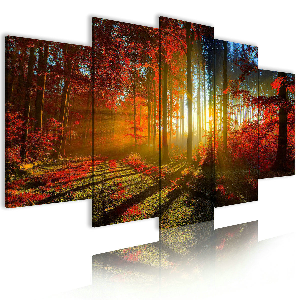 Quadro composto "Foresta Rosso"