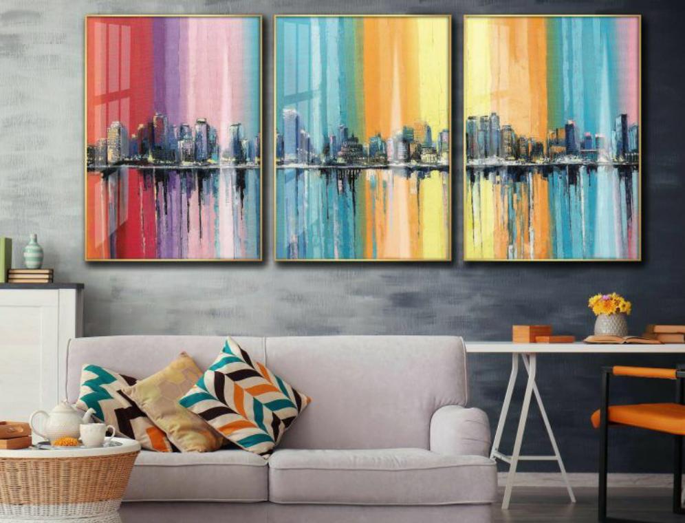 Tris dipinto di Manhattan