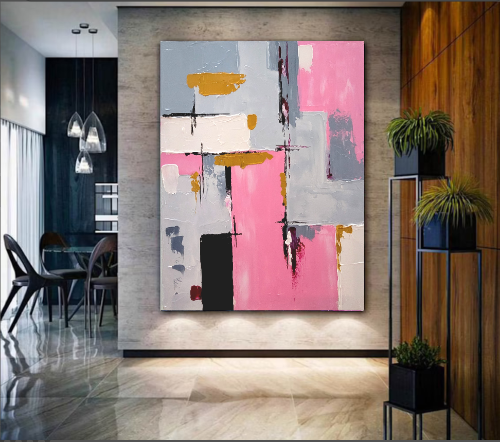 Dipinto moderno Tête rose