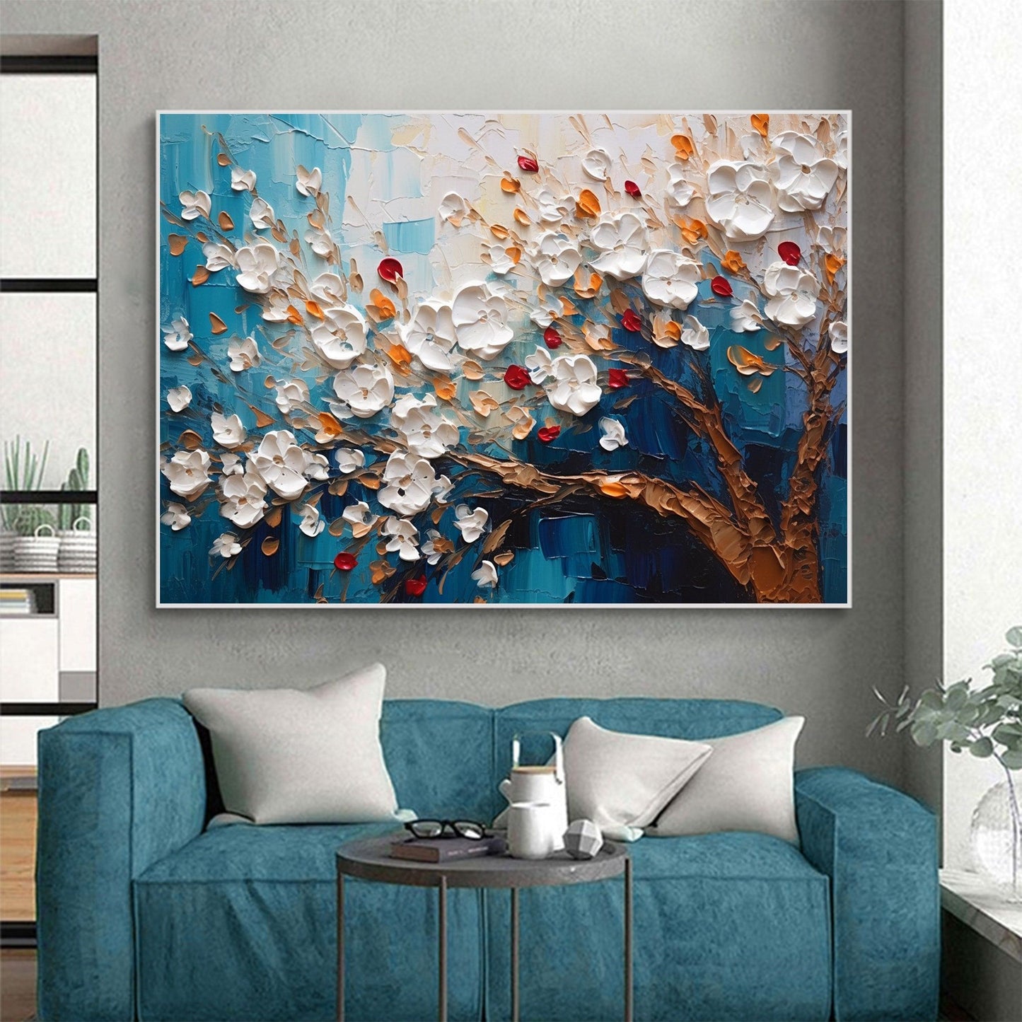 Dipinto "Fioritura nel vento"