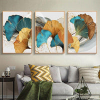 Trittico foglie ginko