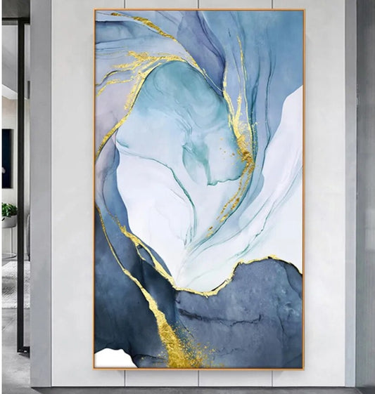Astratto blu e oro