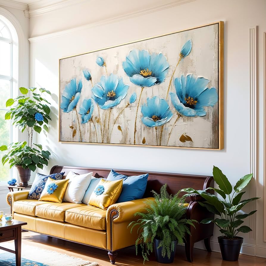 Dipinto "Fiori azzurri"