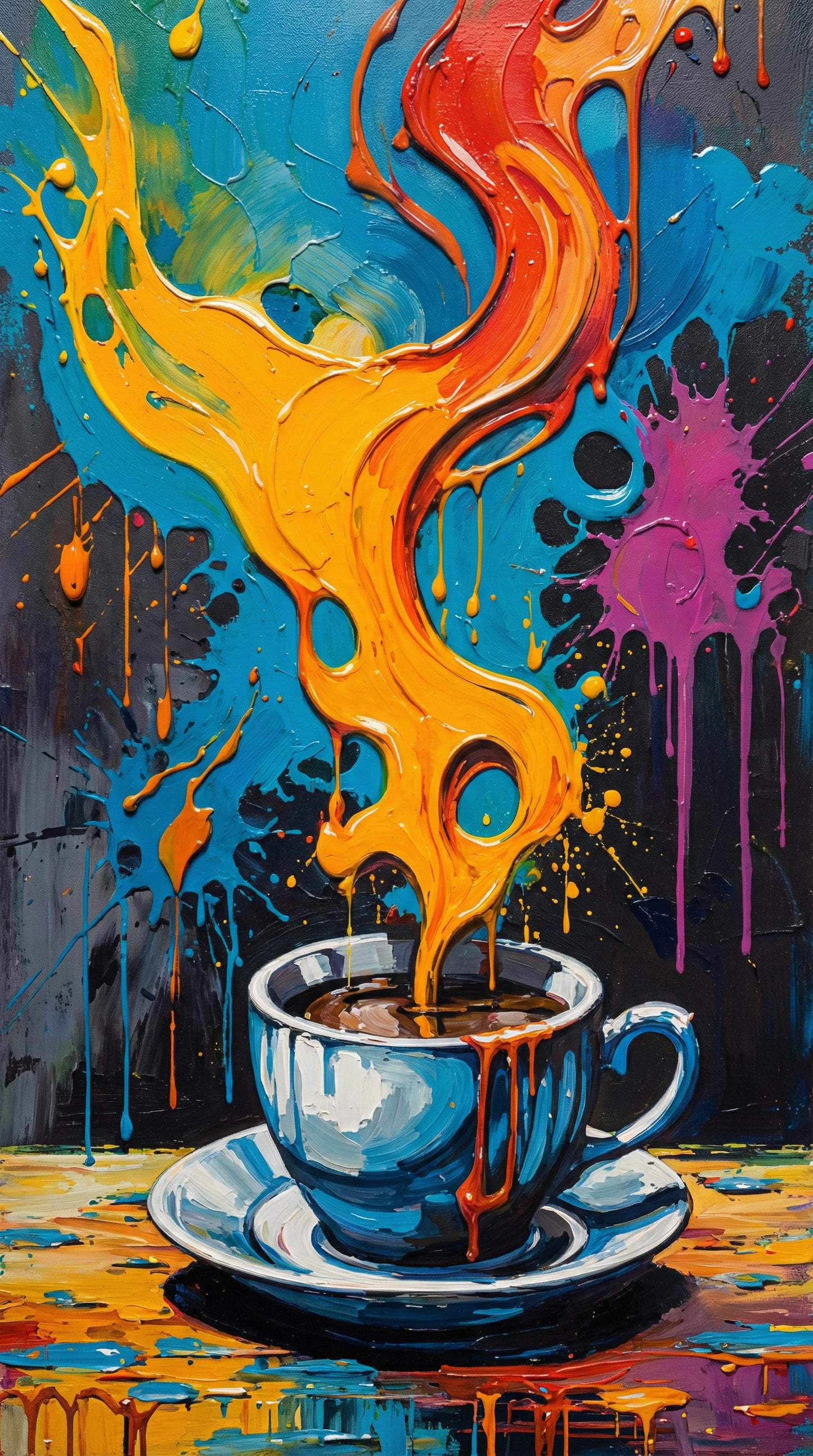 Dipinto "Colori e caffeina"