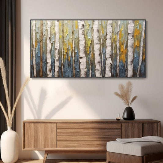 Dipinto "Betulle in luce"