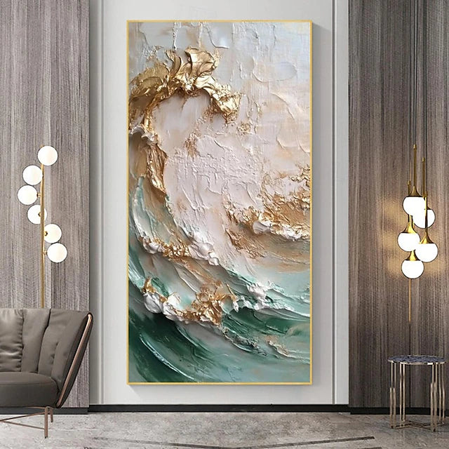 Dipinto 3D  "Flusso dorato"