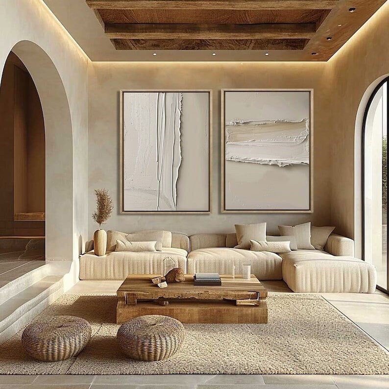 Dipinto coppia "Silenzio bianco"