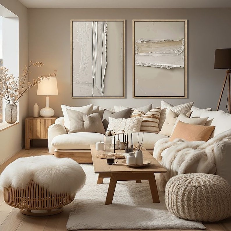 Dipinto coppia "Silenzio bianco"