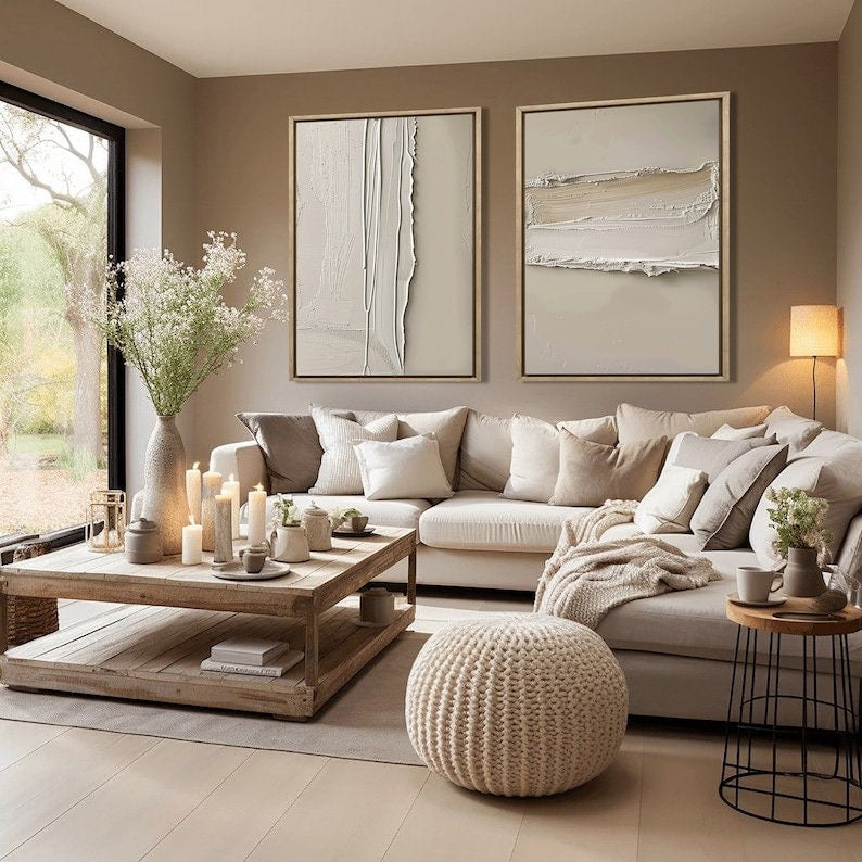 Dipinto coppia "Silenzio bianco"