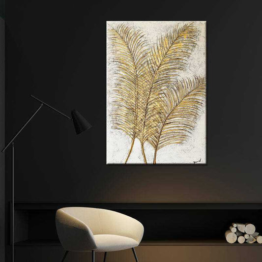 Dipinto "Palma Oro“ in rilievo