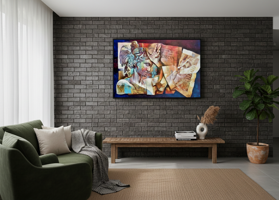 Dipinto a mano "Perseo" (opera di Marisa Falbo)