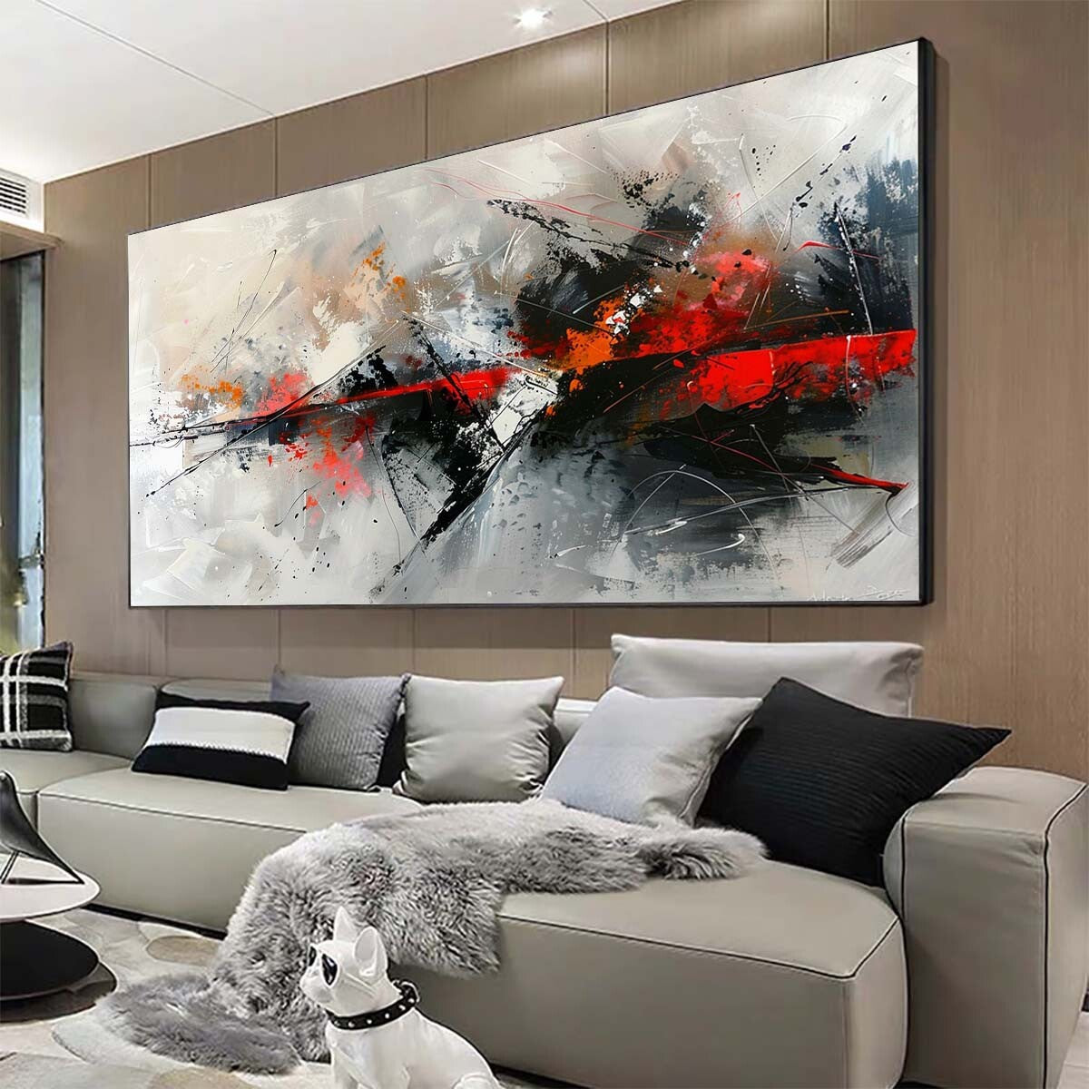 Dipinto "Impatto scarlatto "