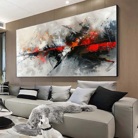 Dipinto "Impatto scarlatto "