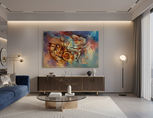 Dipinto "La signora del tempo" (Di Marisa Falbo)