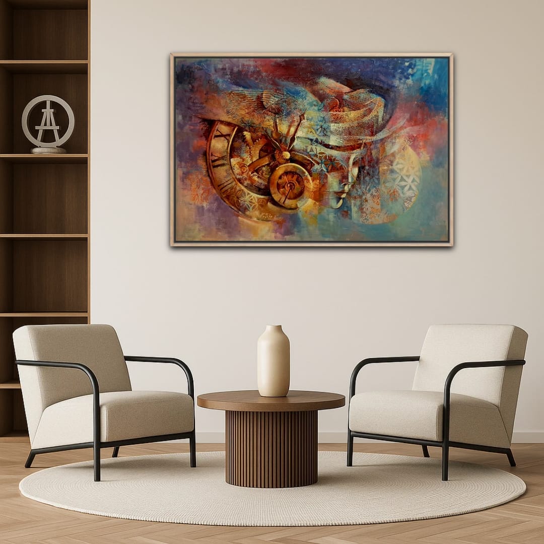 Dipinto "La signora del tempo" (Di Marisa Falbo)