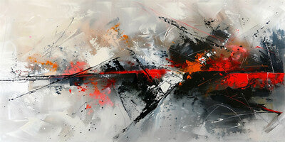 Dipinto "Impatto scarlatto "