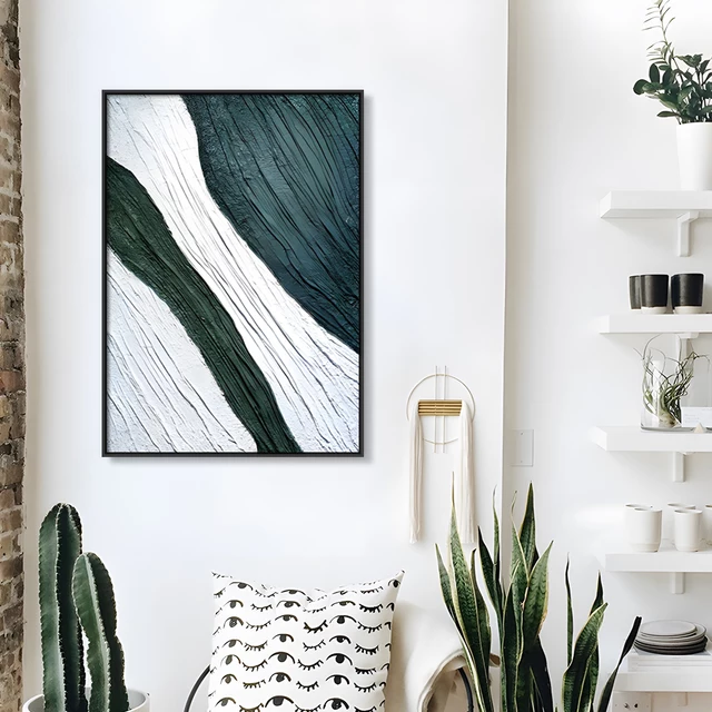 Dipinto Astratto Verde-latte