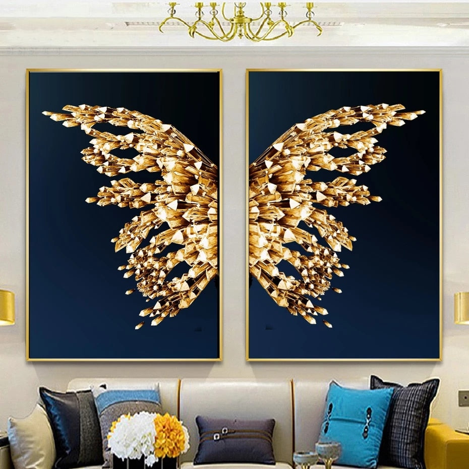 Golden butterfly couple