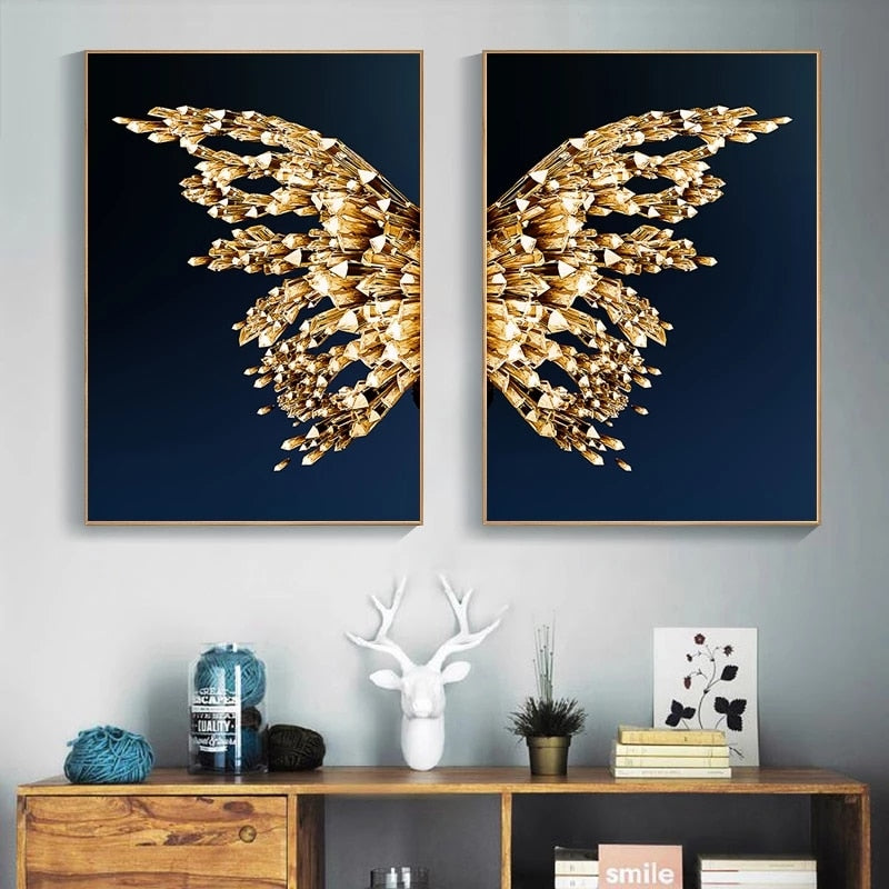 Golden butterfly couple
