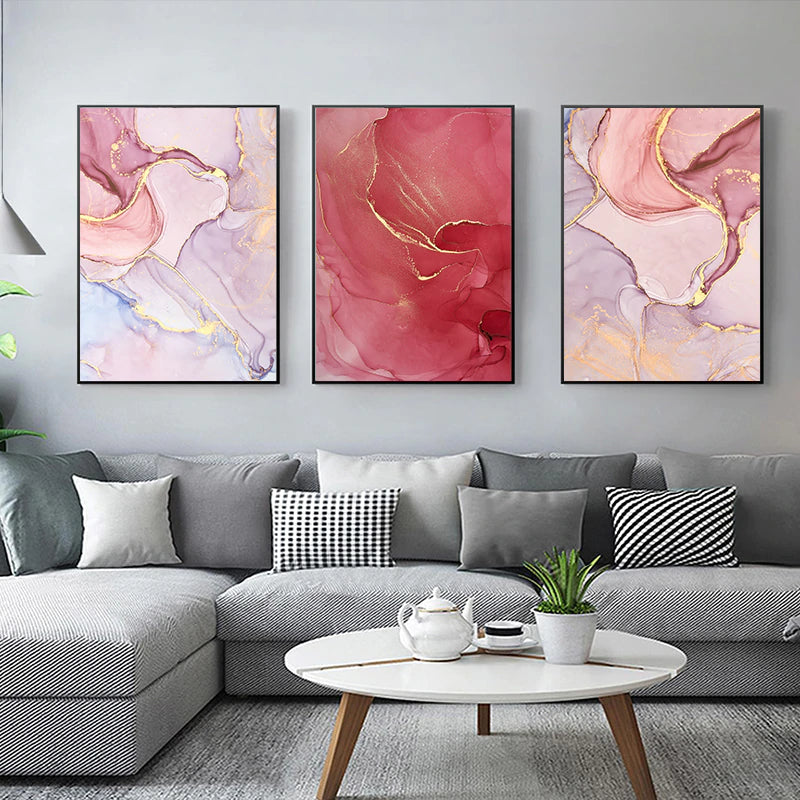 Tris Pink— Red and Gold  (pittura)