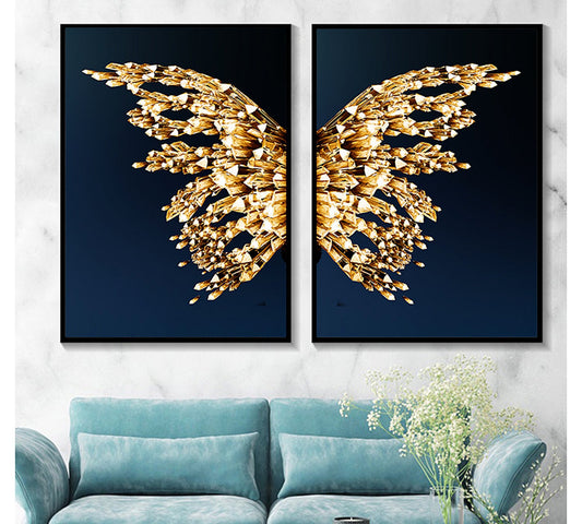 Coppia Farfalla d'oro